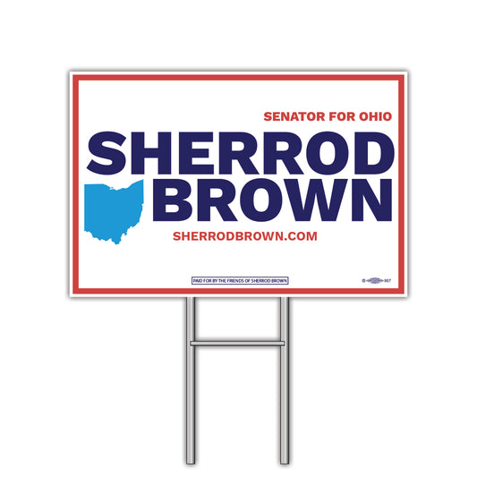 Sherrod Brown Yard sign